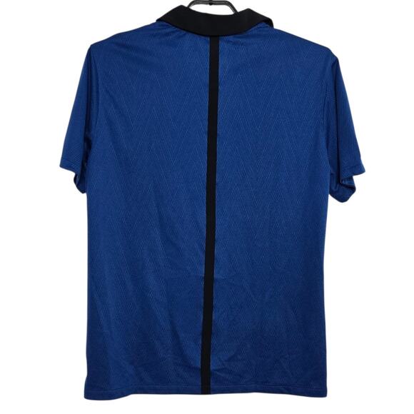 Mens Polo Shirt Lot Size Large Golf Nike Under Armout Dri-Fit Blue White - Picture 3 of 10